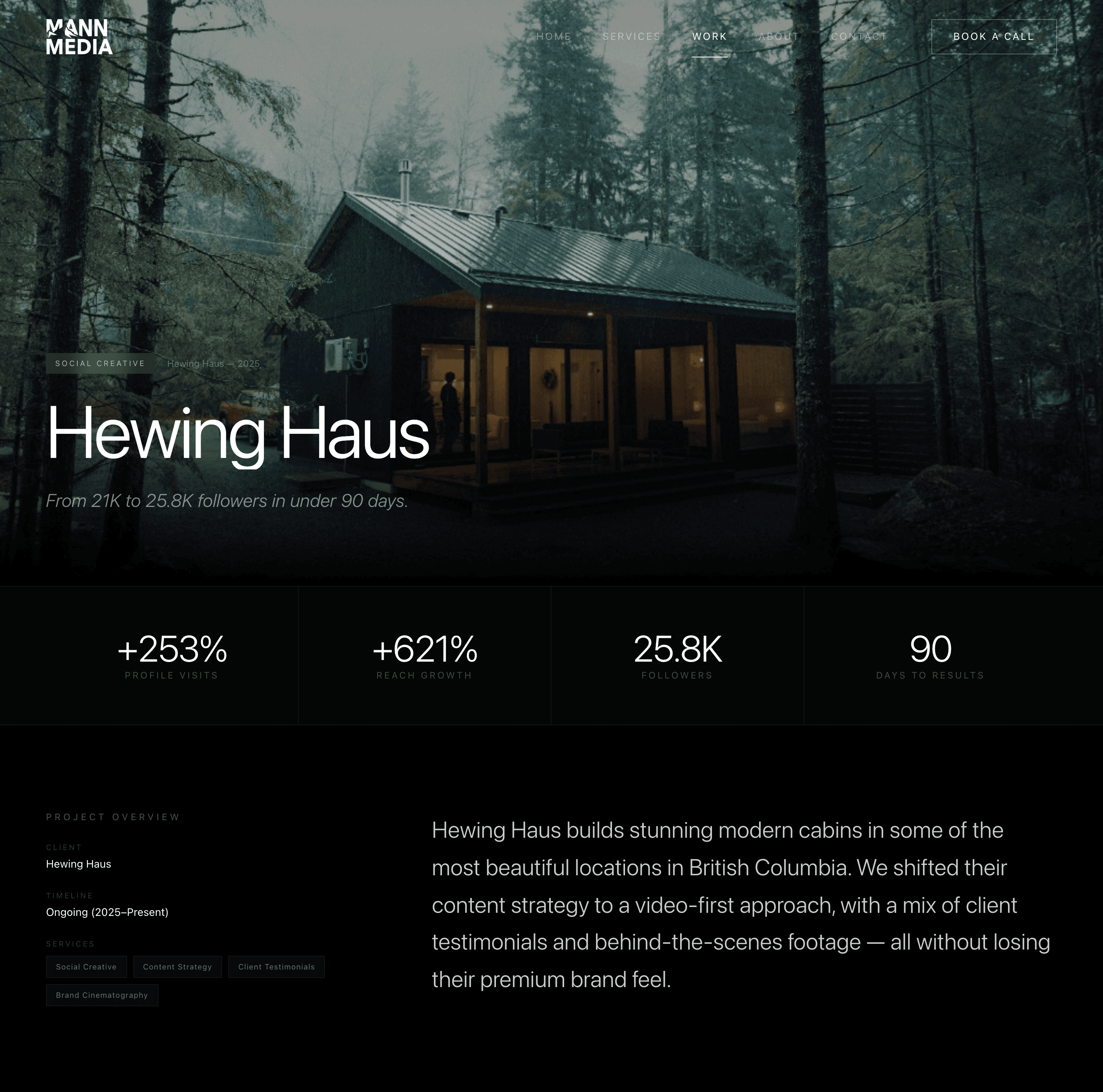 Mann Media case study connecting the client brief with its creative approach and reported outcomes